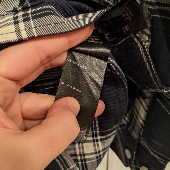 Samsoe & Samsoe Navy Flannel Shirt - Picture 4 of 4